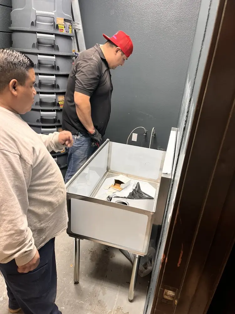 Commercial plumbing and sink installation in East Colfax